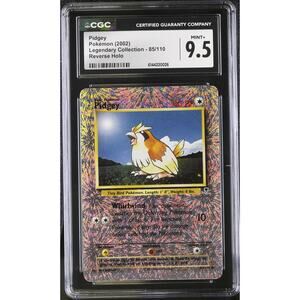 CGC 9.5 MINT+ Pidgey 85/110 Legendary Collection Reverse Holo Foil Fireworks